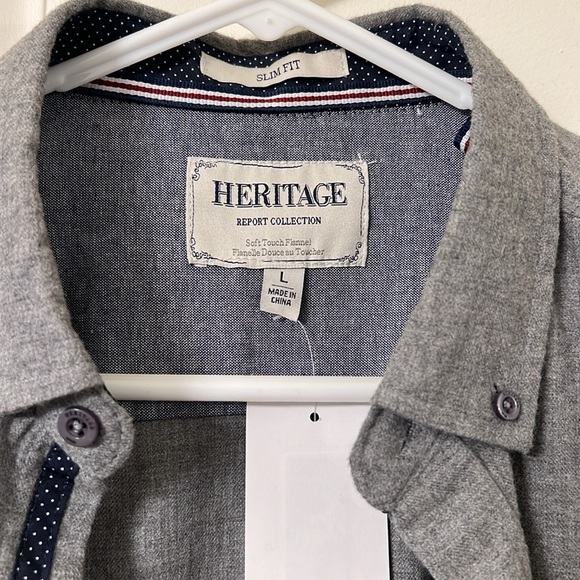 Gray Heritage Report Collection soft touch flannel - Picture 2 of 7